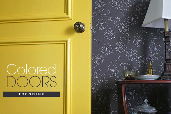 My yellow bedroom door when we were still living in a condo. 