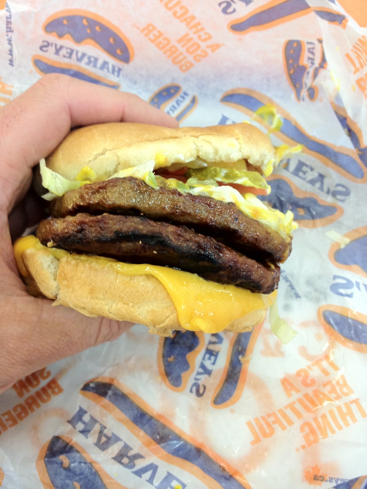 A Burger a Day Harvey's Original Double Cheeseburger, Toronto, Canada