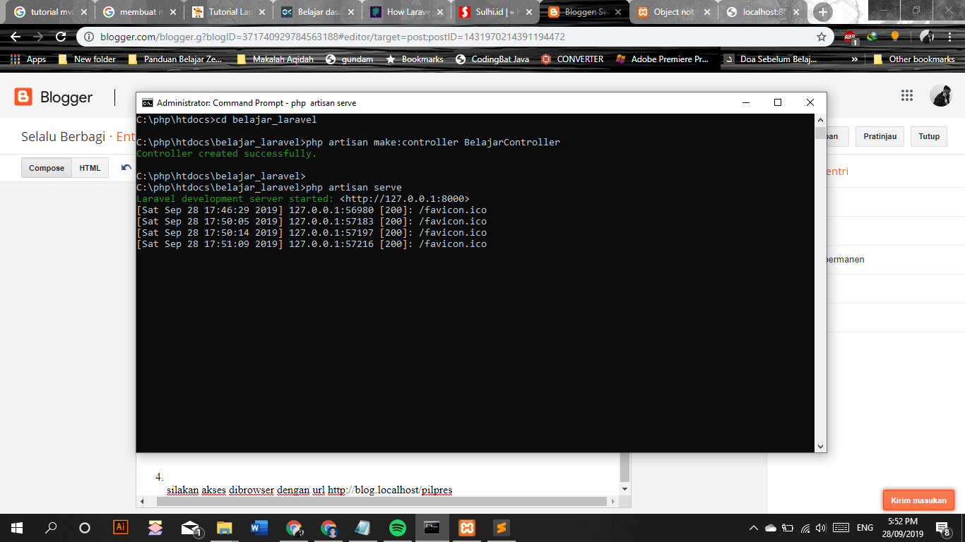 Php artisan serve. Php artisan serve