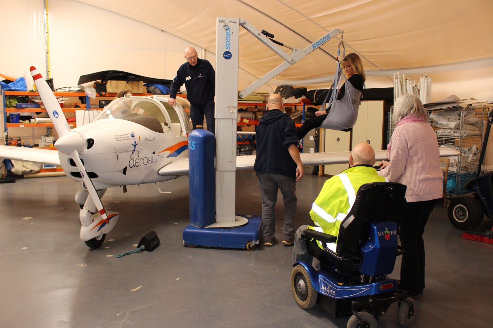 aeroBILITY blog Aerobility Experience Volunteers Start Programme of Hoist Training