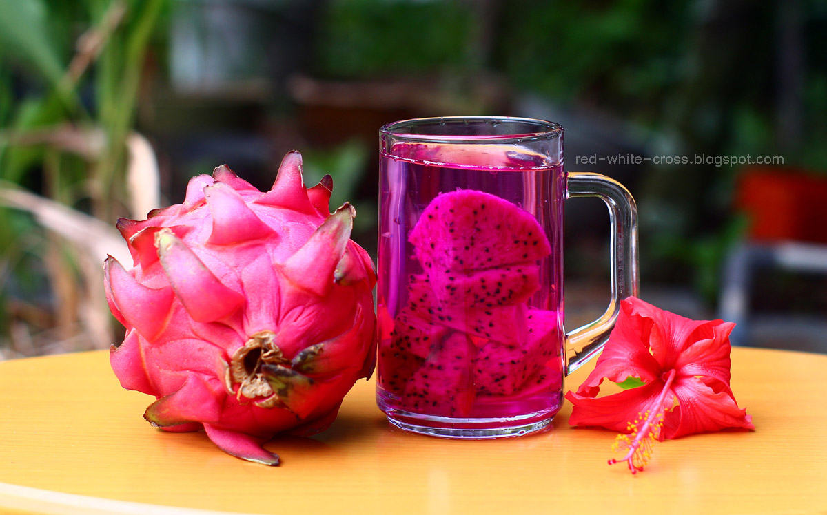 Red and White Cross Top 10 Infused Water with Tropical Fruits from
