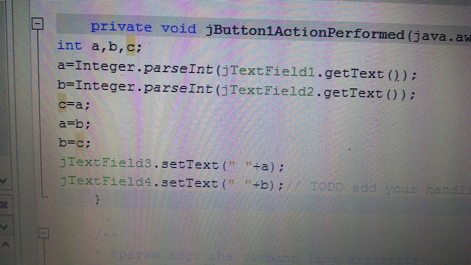 LEARN JAVA : Interchange two values with third variable
