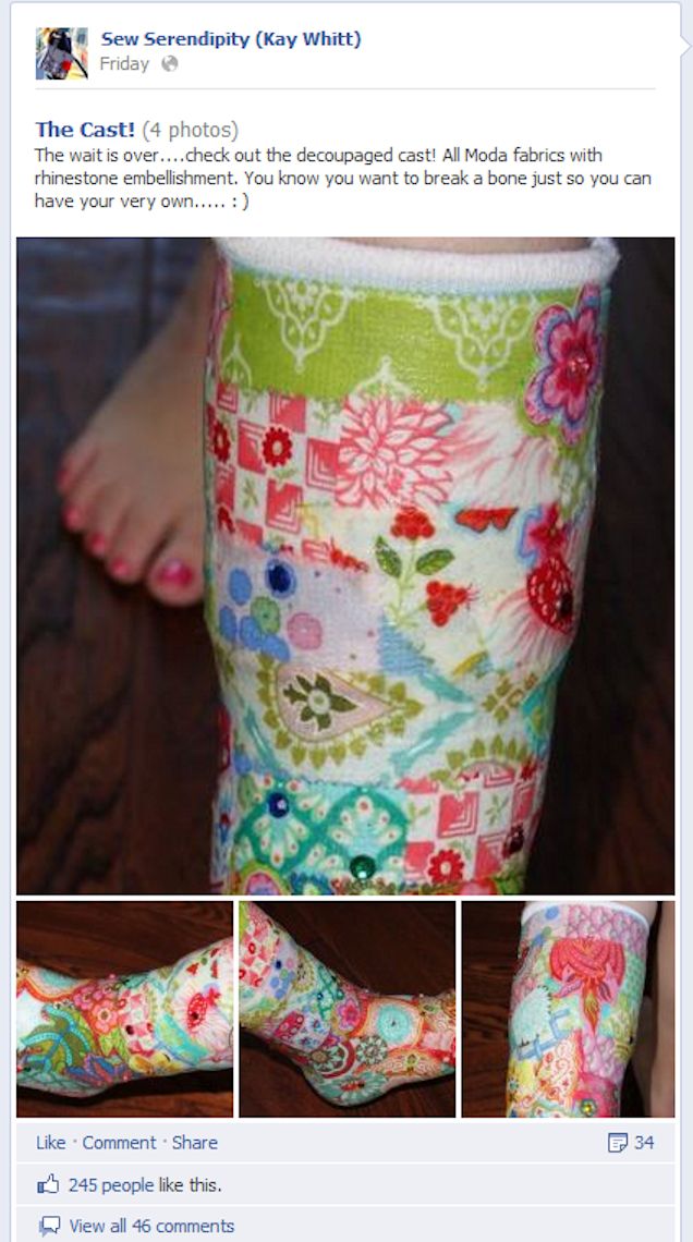 Pink Hippo Quilts How to decorate your cast