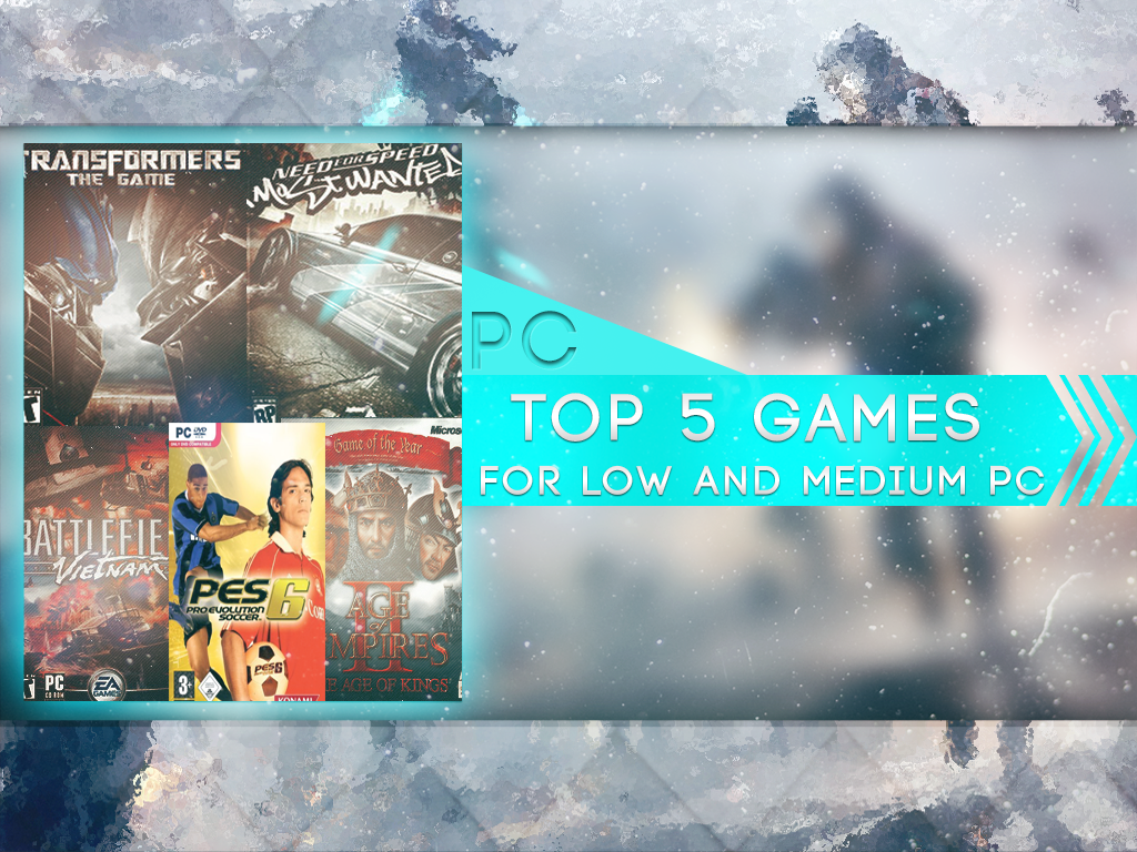 top 5 best games for Low PC download links number 1 (Pes 2006) Download