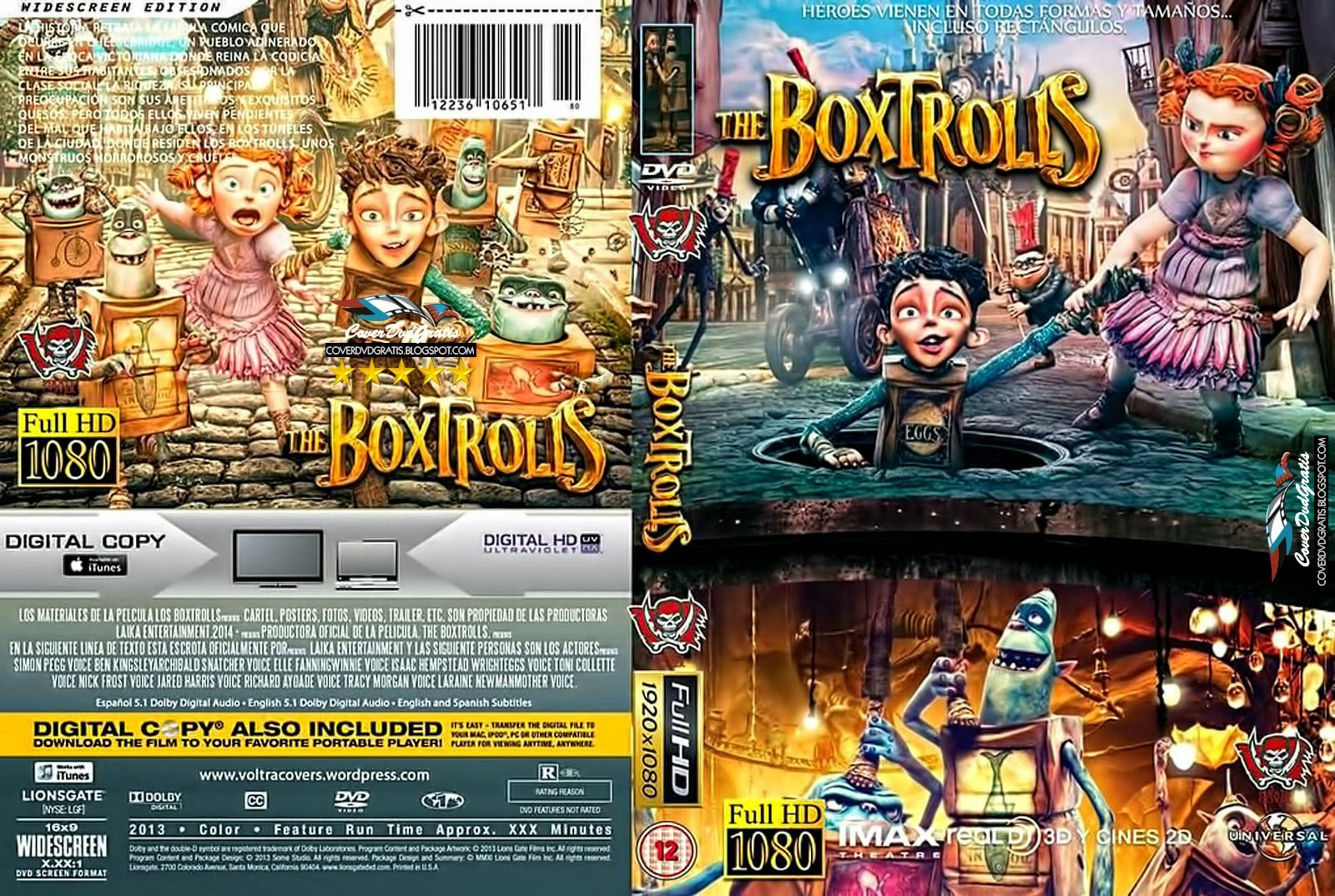The Boxtrolls 2014 DVD COVER  CoverDvdGratis