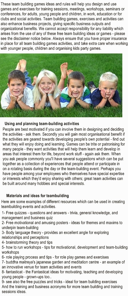 Team building activities for kids