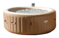Intex PureSpa 28403E Portable Bubble Massage Spa Set, inflatable spa hot tub, with built-in hard water treatment system to soften the water, constructed with Fiber-Tech and puncture-resistant 3-ply laminated material