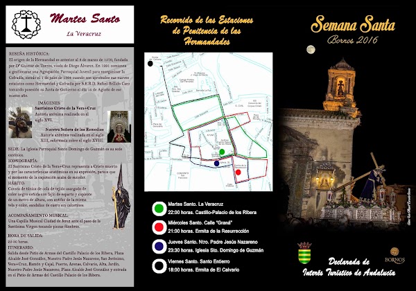 Horarios e Itinerarios Semana Santa Bornos (Cádiz) 2016
