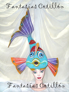 Gorro o Sombrero en goma espuma de Pez