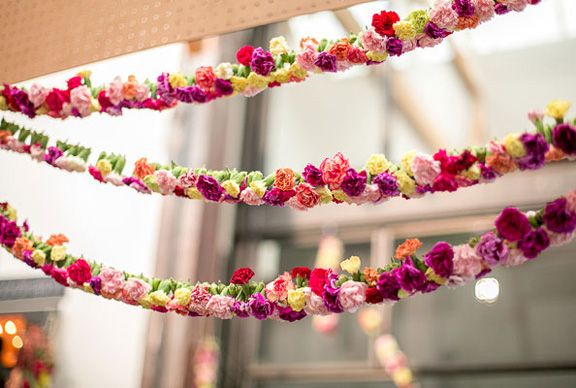 Guirnaldas de flores para bodas