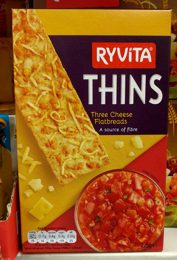 Ryvita Thins Three Cheese Flatbreads