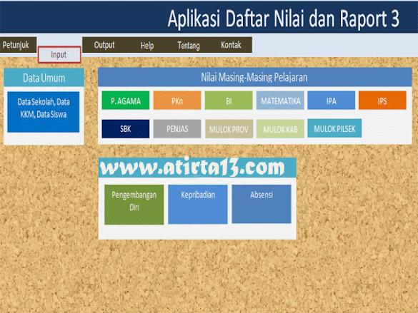 Aplikasi Daftar Nilai Dan Raport Versi 3