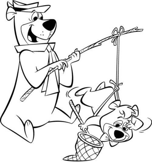 yogi and bobo bear coloring pages - photo #19