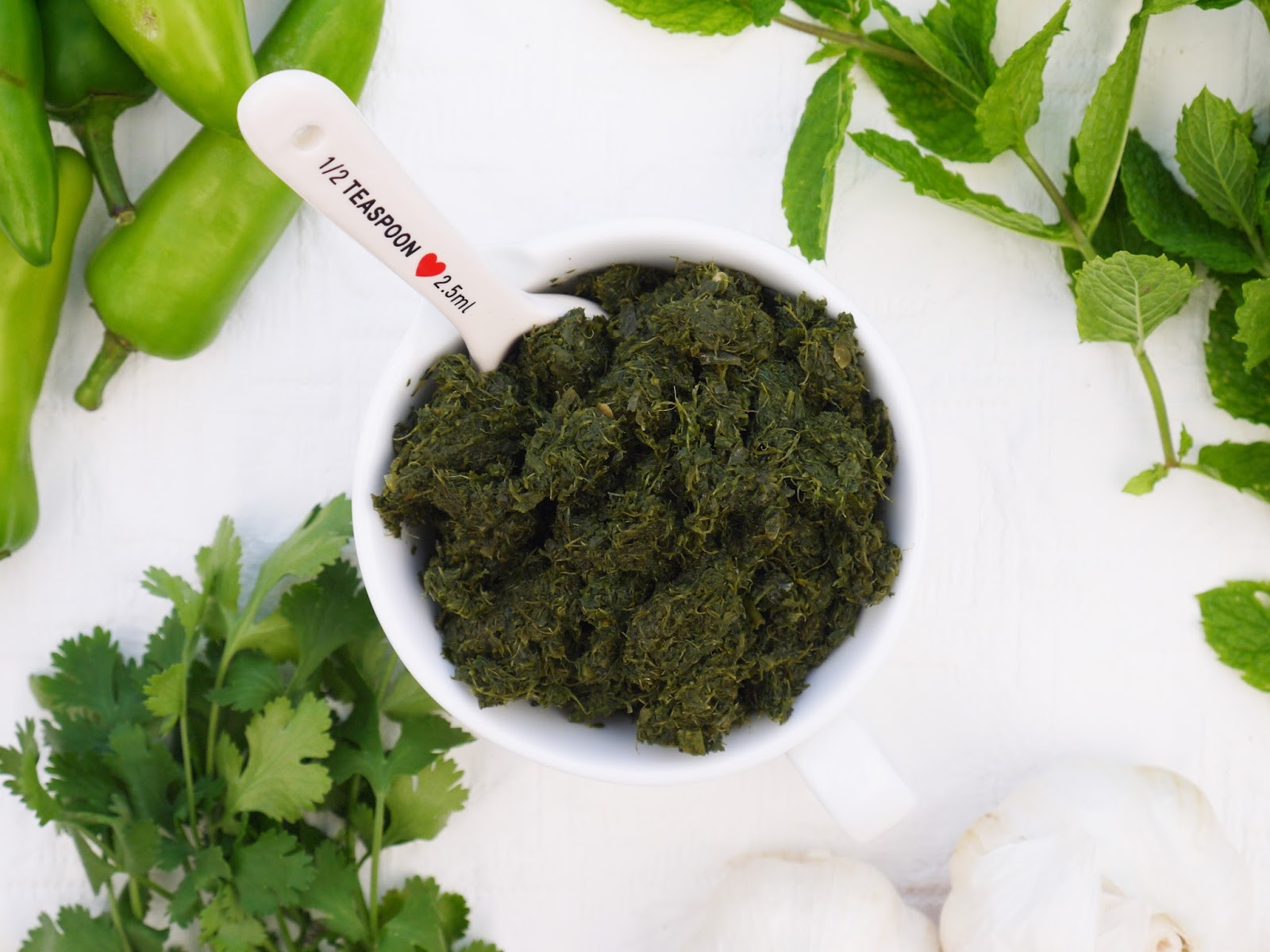 This Muslim Girl Bakes Fresh Coriander + Mint Chutney.