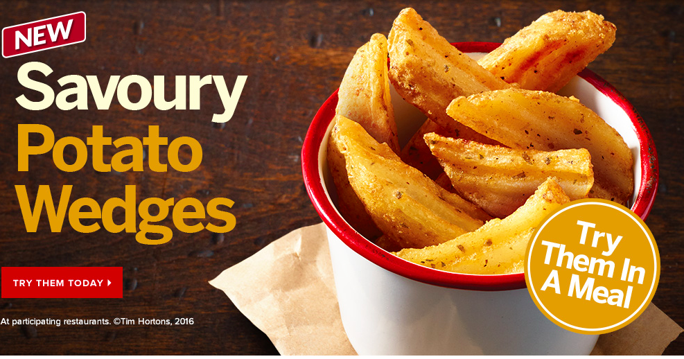 Savoury Potato Wedges From Tim Hortons / ティム・ホートンズのセイボリー ポテトウェッジ I'm