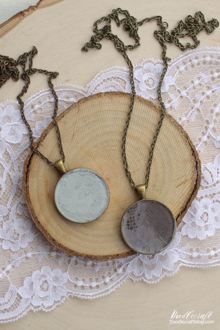Resin Heirloom Lace Pendants Craft DIY