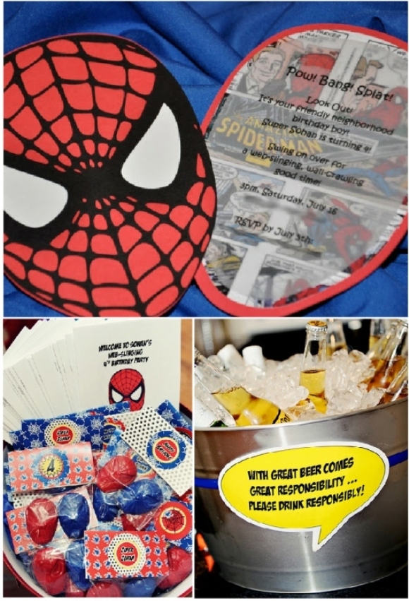 A Spiderman Inspired Super Hero Birthday Party - BirdsParty.com