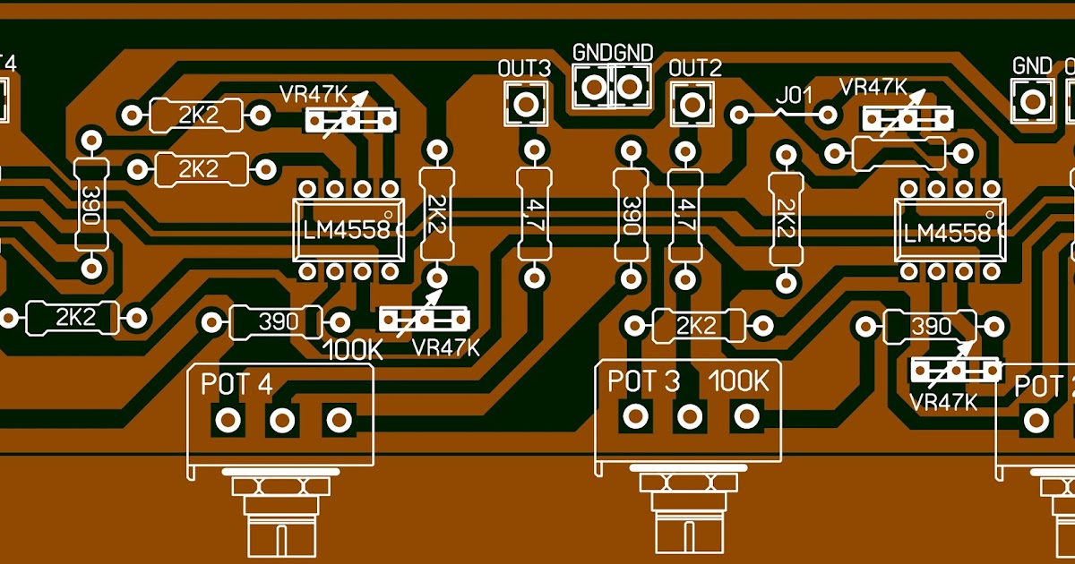 Layout PCB Audio Distributor 5 way Untuk Sound System audio - BLOGKAMARKU