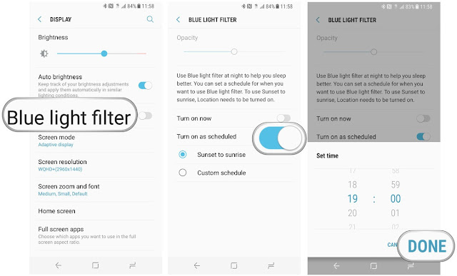 Cara Menyalakan dan Mengkonfigurasi Filter Cahaya Biru di Galaxy S8 dan Galaxy S8 Plus