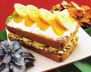 Peachy Banana Split Cake