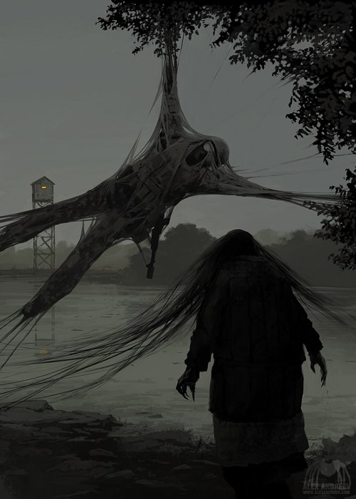 Alex Andreyev deviantart ilustrações ficção científica surreal terror