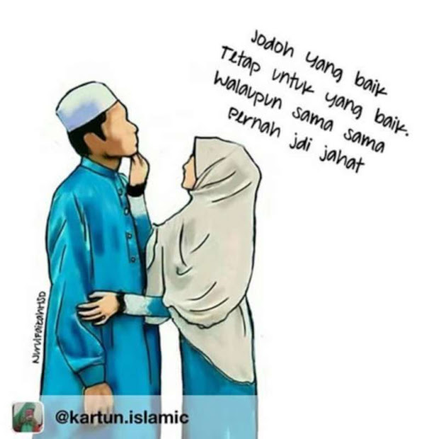 Fantastis 11 Gambar Kartun Sepasang Kekasih Islami Gani 