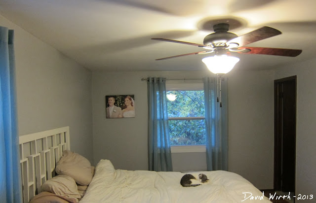new ceiling fan in bedroom, size of fan in room, space, size, speed
