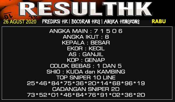 Prediksi Hk Rabu 26 Agustus 2020 Togel Hongkong Resulthk Com Prediksi Hk Rabu 26 Agustus 2020 Togel Hongkong Resulthk Com