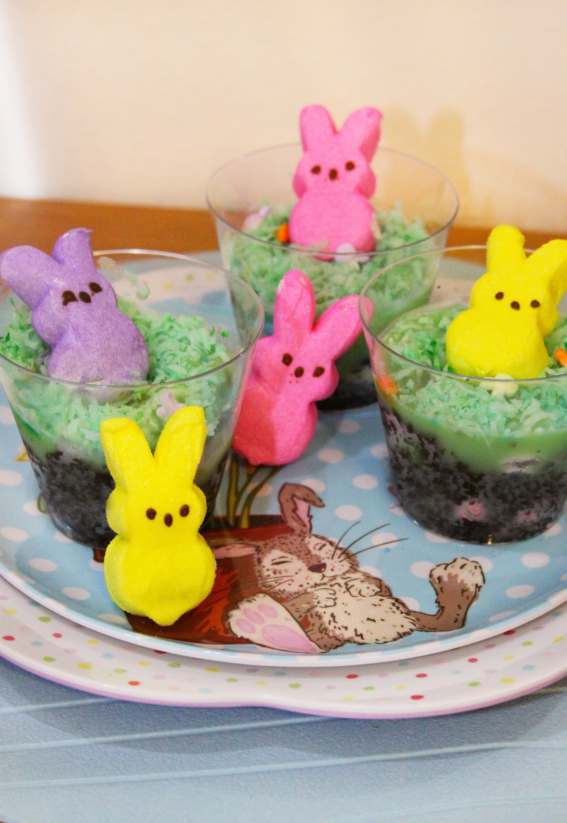 For the Love of Food Peeps Easter Bunny Pudding Cups