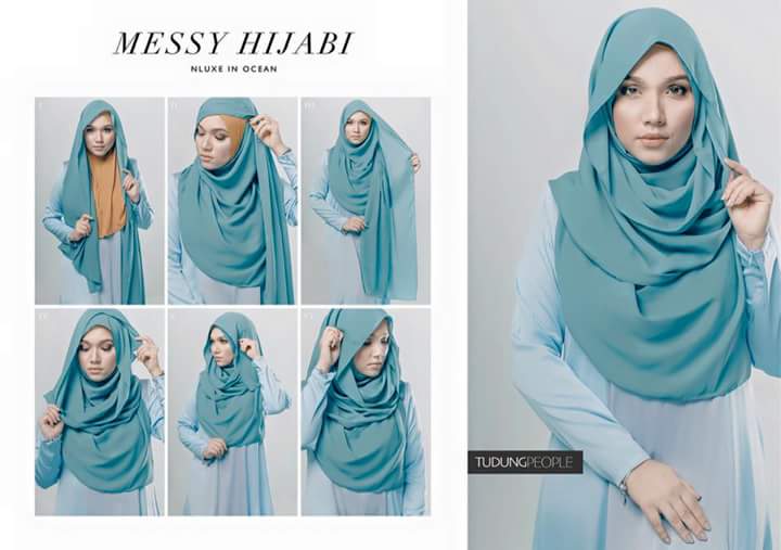 cara pakai shawl pleated