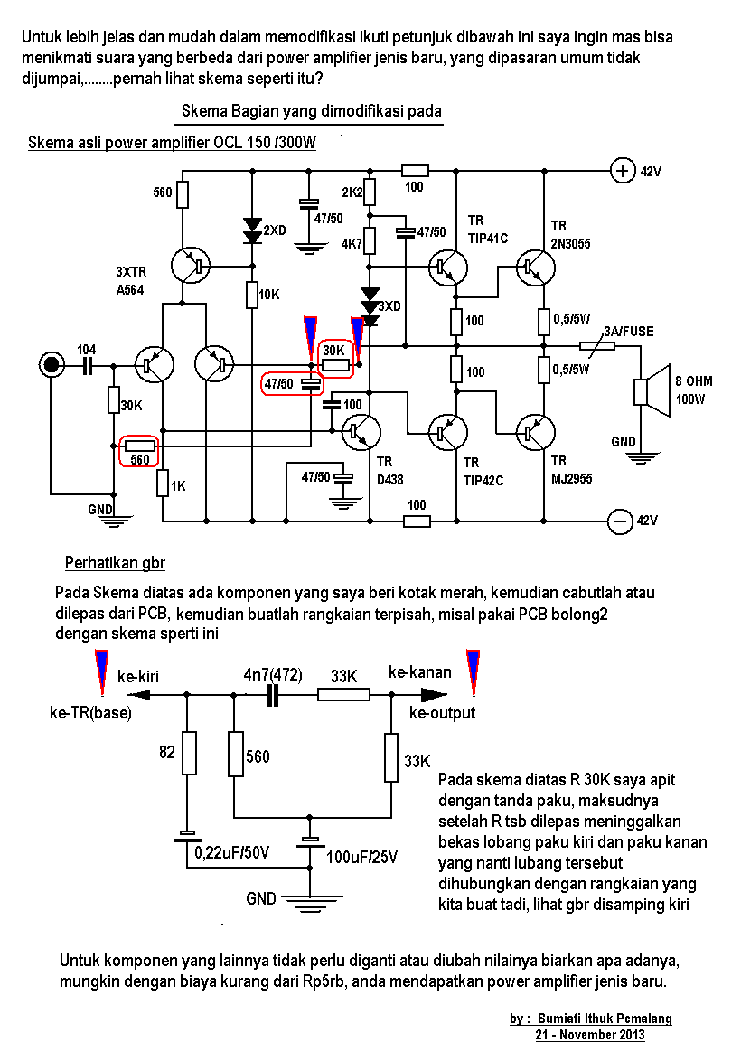 Modifikasi Power Amplifier OCL 150 W - My Blogs