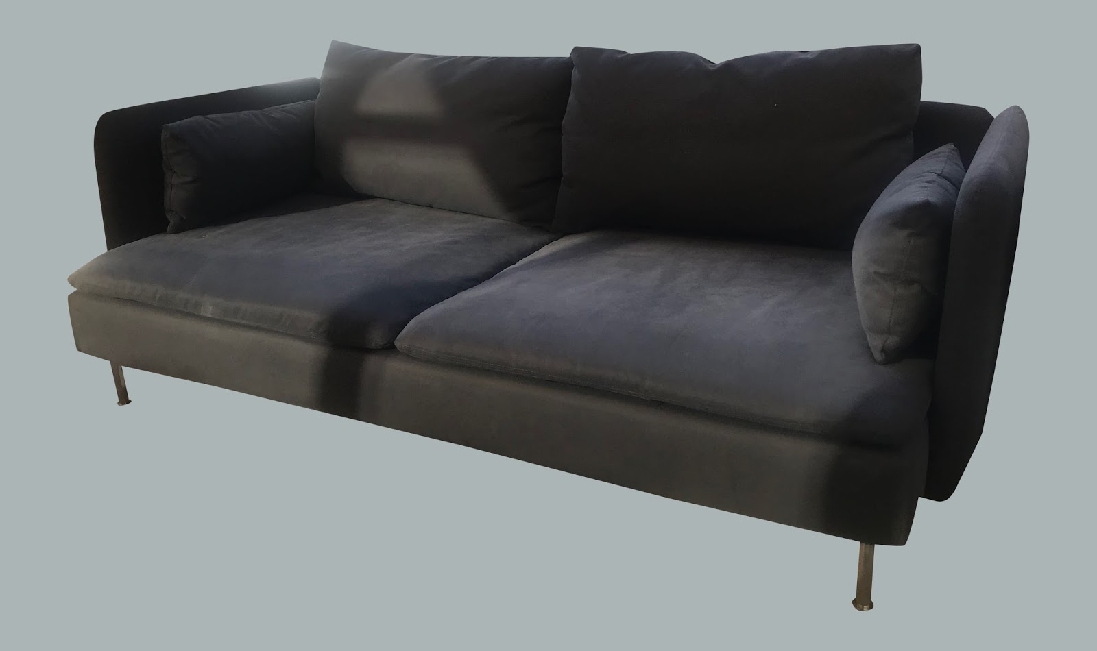 Uhuru Furniture & Collectibles Grey Sofa that can be taken apart for