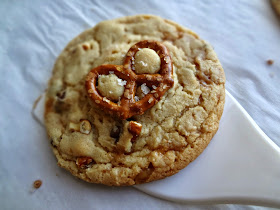 Brown Butter Salted Pretzel and Toffee Peanut Butter Cup Stuffed Cookies
