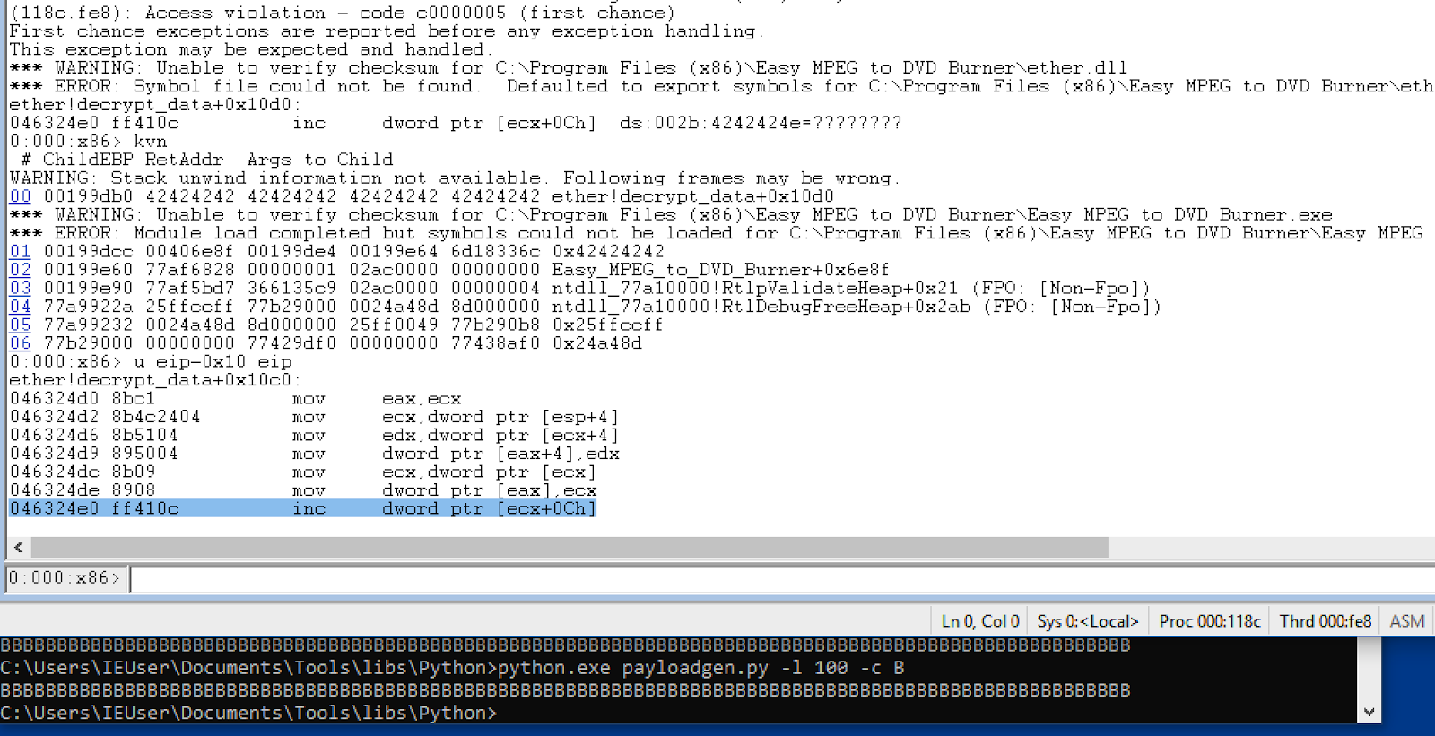 Windows Exploit Development (primer II) Corrupting Structured Exception Handling and