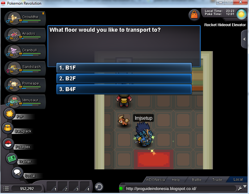 Pokemon Revolution Online Guide Indonesia Team Rocket Hideout Serta