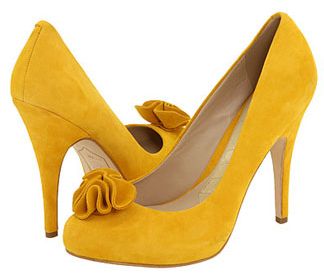 Ladies New Brands Beautiful And Stylish High  Heel  Yellow  