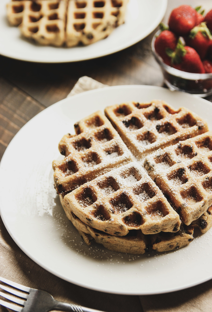 Healthy Chocolate Chip Oatmeal Waffles Confessions of a Confectionista
