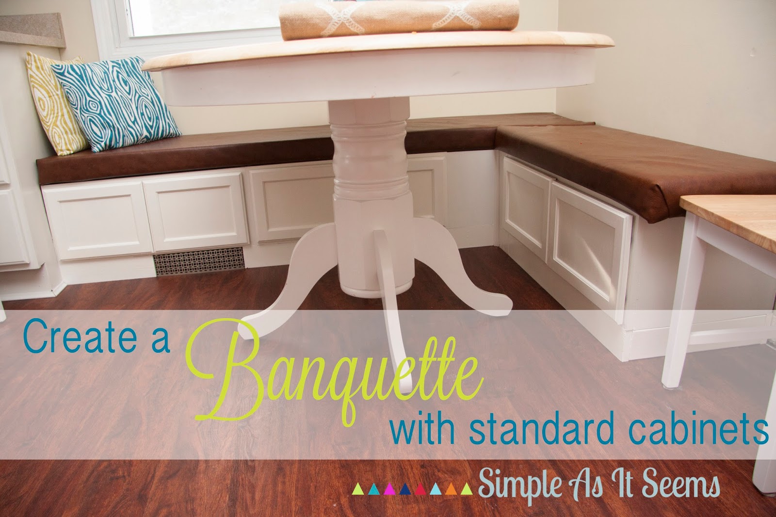 Simple As It Seems DIY Kitchen Banquette Seating From Cabinets