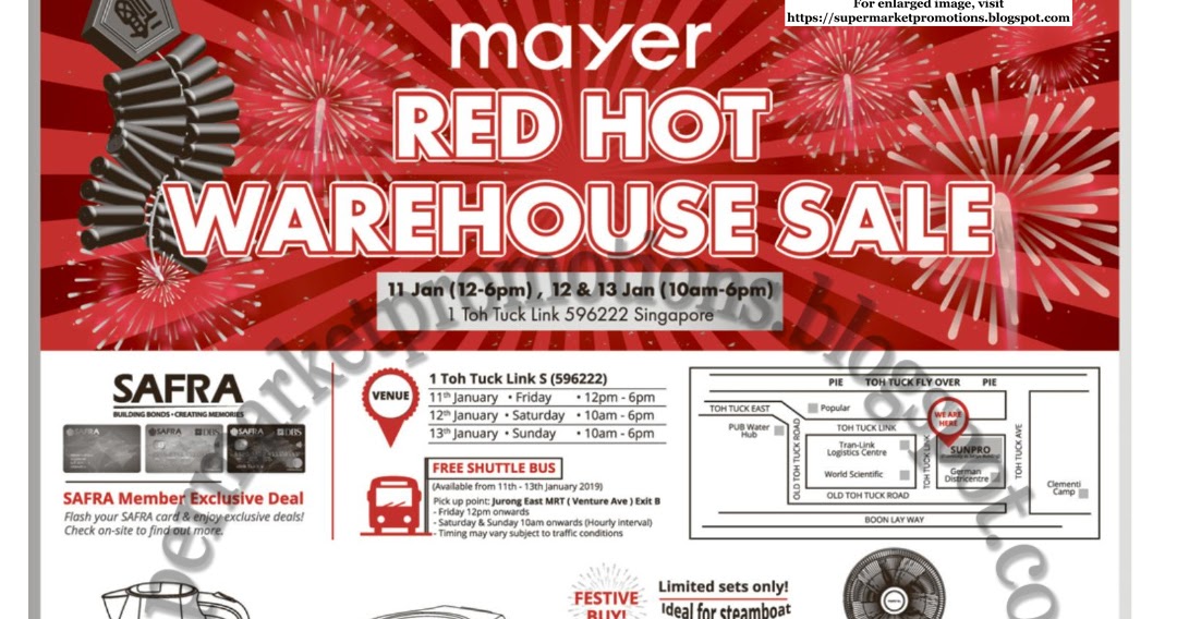 Mayer Warehouse Sale 11 13 January 2019 Supermarket Promotions