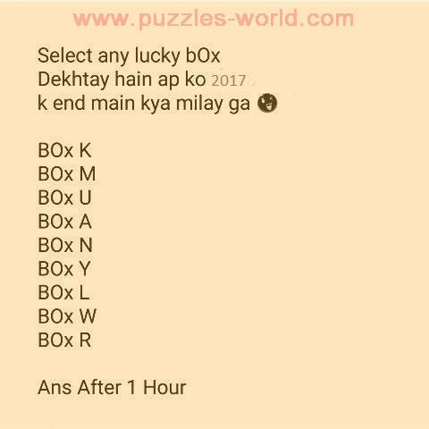 Select any lucky bOx
