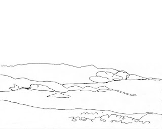 Simple sketch, cove at bottom