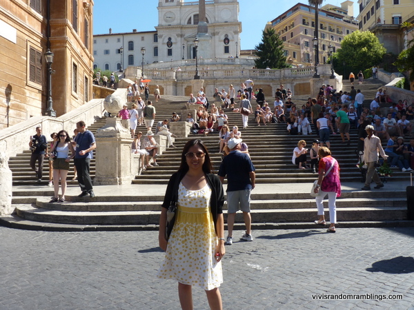   Spanish Steps and Trinita dei Monte Chuch , Rome Italy