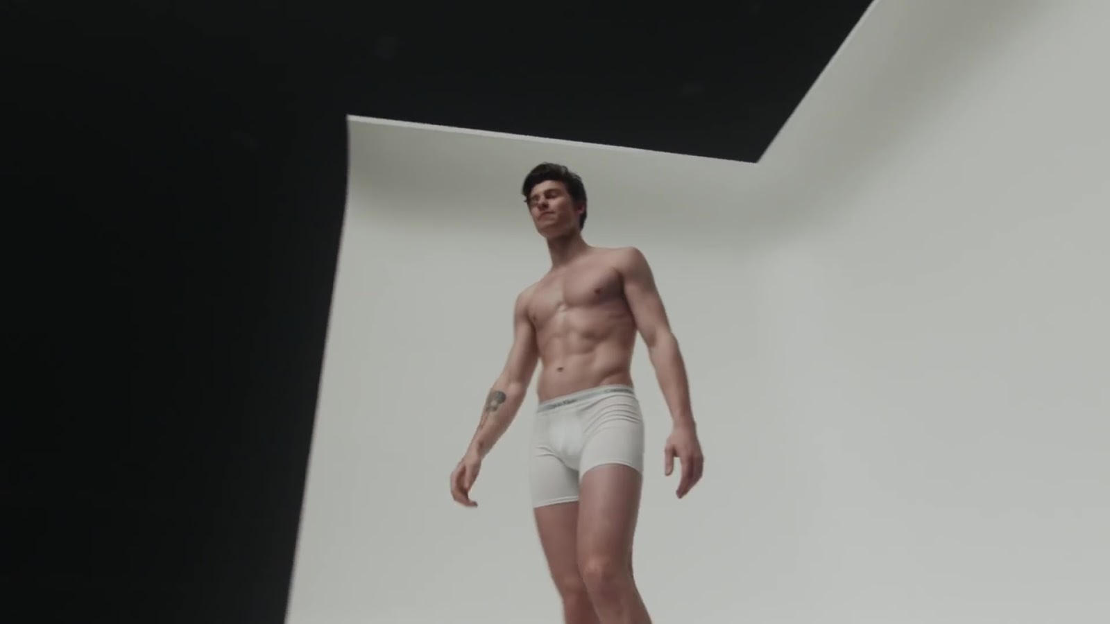 Shawn Mendes shirtless in iConicKally Calvin Klein.