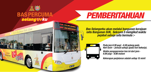 Bas Percuma Selangorku Free Bus Services Operation Hour