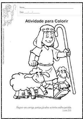 A ovelha perdida - Atividade para colorir