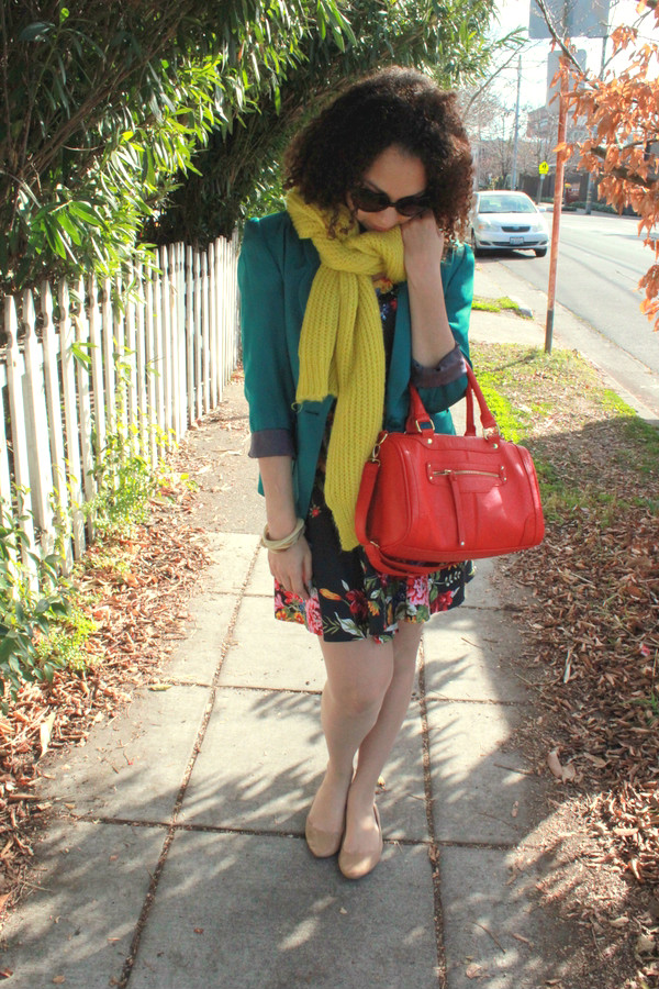 Bouquet of Colors: Orange Bag and Jade Jacket | A•Mused