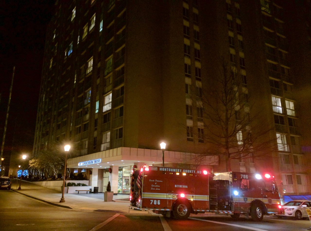 Robert Dyer Bethesda Row Firefighters respond to kitchen fire at Highland House West in