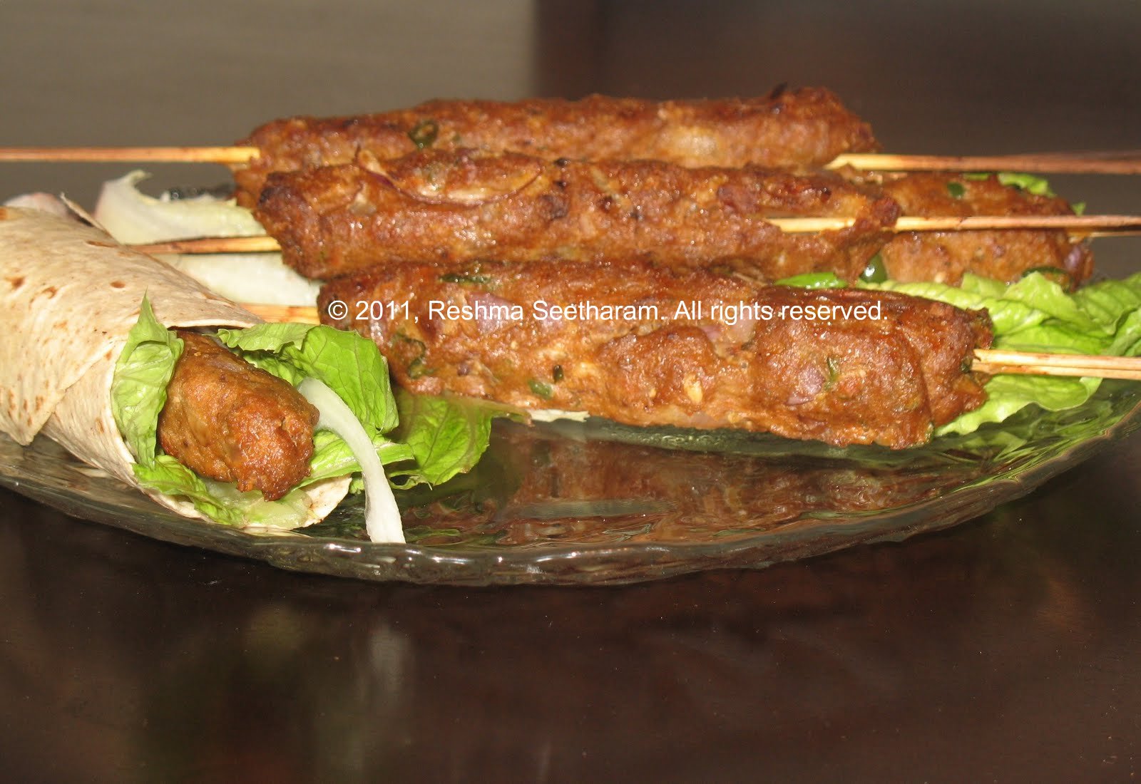 Charred Onion Seekh Kebabs