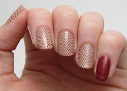 incoco nail fall feather appliques weave twill maroon