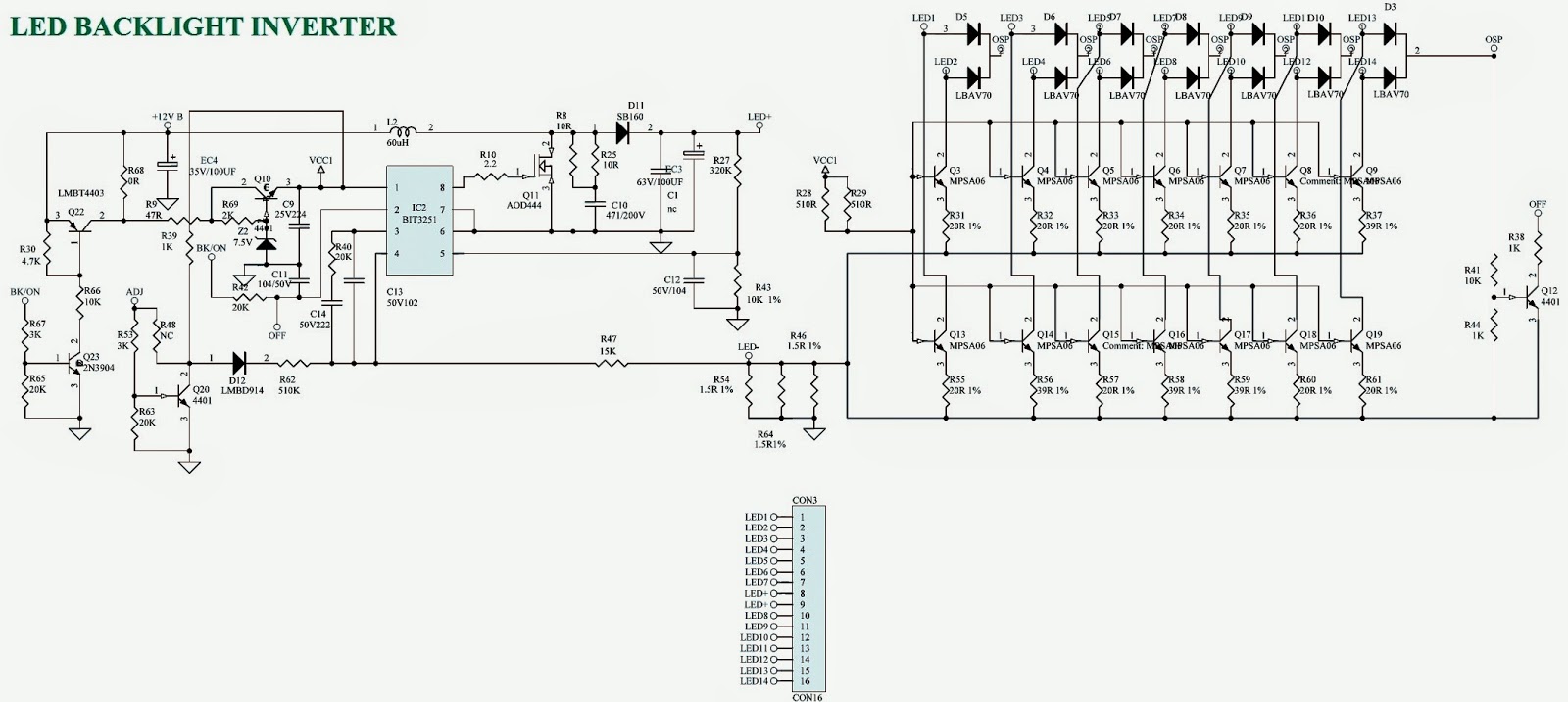 Led Tv Backlight Circuit Diagram